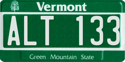 VT license plate ALT133
