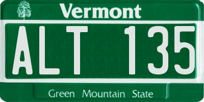 VT license plate ALT135