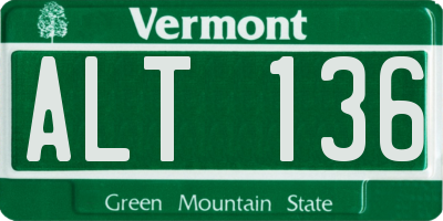 VT license plate ALT136