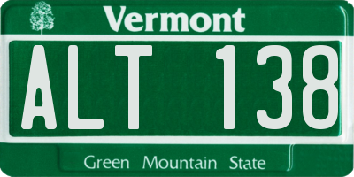 VT license plate ALT138