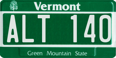 VT license plate ALT140