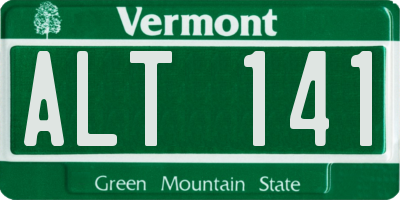 VT license plate ALT141