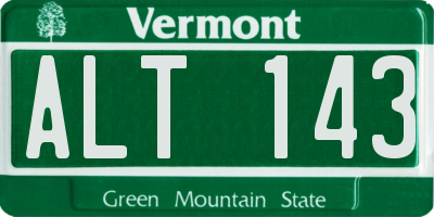 VT license plate ALT143