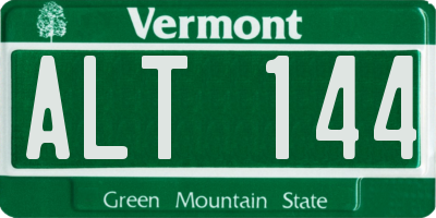 VT license plate ALT144
