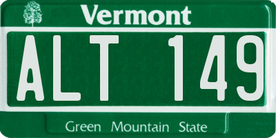 VT license plate ALT149