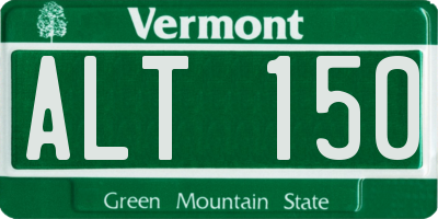 VT license plate ALT150