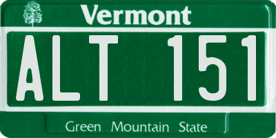 VT license plate ALT151