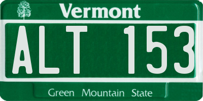 VT license plate ALT153