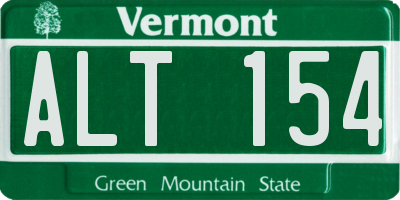 VT license plate ALT154