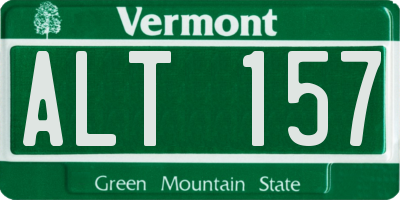 VT license plate ALT157
