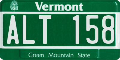 VT license plate ALT158