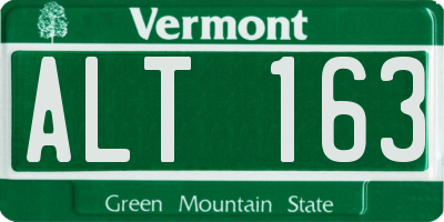 VT license plate ALT163