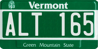 VT license plate ALT165