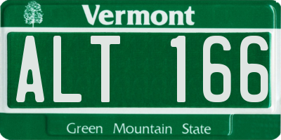 VT license plate ALT166