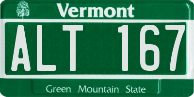 VT license plate ALT167