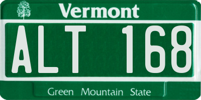 VT license plate ALT168