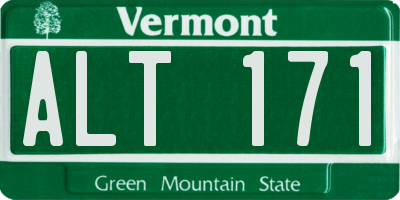 VT license plate ALT171