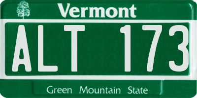 VT license plate ALT173