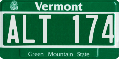 VT license plate ALT174