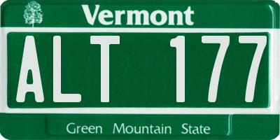 VT license plate ALT177
