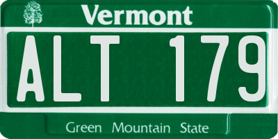 VT license plate ALT179
