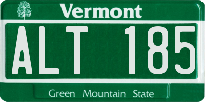 VT license plate ALT185