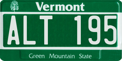 VT license plate ALT195