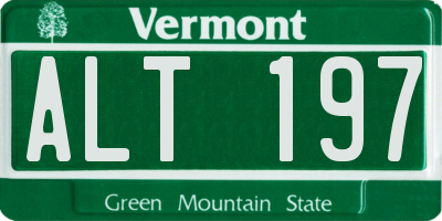 VT license plate ALT197