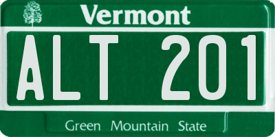 VT license plate ALT201