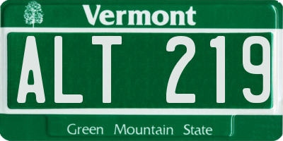 VT license plate ALT219