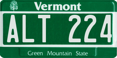 VT license plate ALT224