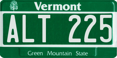 VT license plate ALT225