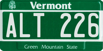 VT license plate ALT226