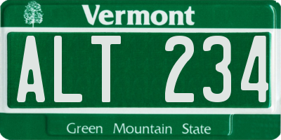 VT license plate ALT234