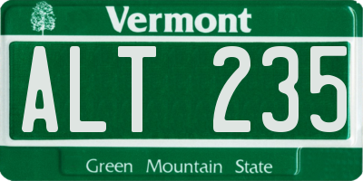 VT license plate ALT235