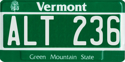 VT license plate ALT236