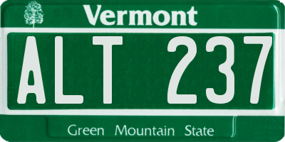 VT license plate ALT237