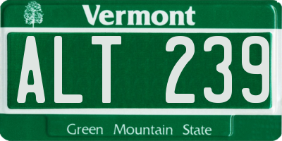 VT license plate ALT239