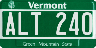 VT license plate ALT240