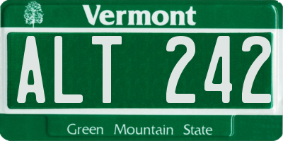 VT license plate ALT242