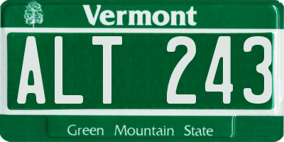 VT license plate ALT243