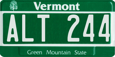 VT license plate ALT244