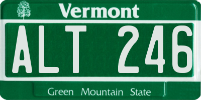 VT license plate ALT246