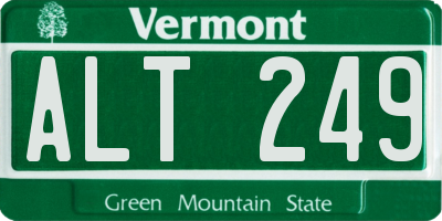 VT license plate ALT249