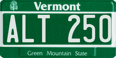 VT license plate ALT250