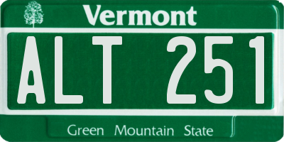 VT license plate ALT251