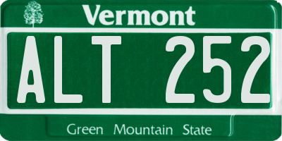 VT license plate ALT252