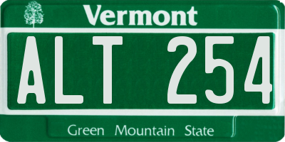 VT license plate ALT254