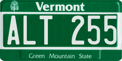 VT license plate ALT255