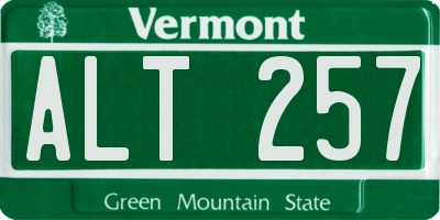 VT license plate ALT257